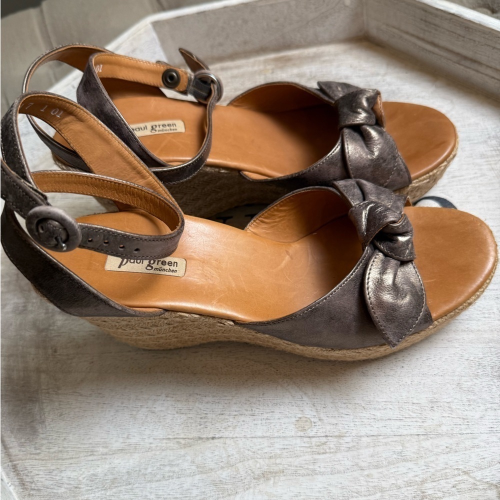 Paul Green Women's Metallic Brown Espadrilles